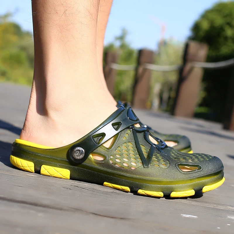 Fashion Slippers Casual Sandals Breathable Non-slip Comfortable Beach Shoes High Quality Home Slippers Outdoor Walking Male Shoe