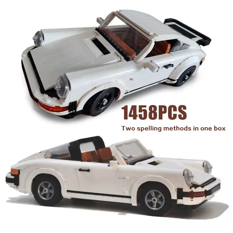 Technical Retro Car Model 1458PCS assemble toy 10295 Building Blocks Set 2in1 Race Classic Model Kit for Adults and Teens Toys Christmas Gift