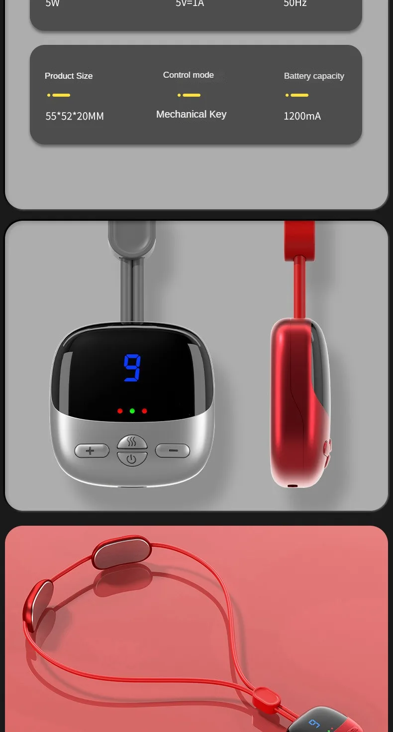 Masseur de cou intelligent Xiaomi : mini masseur d'épaule à impulsion portable avec compresse chaude pour soins infirmiers