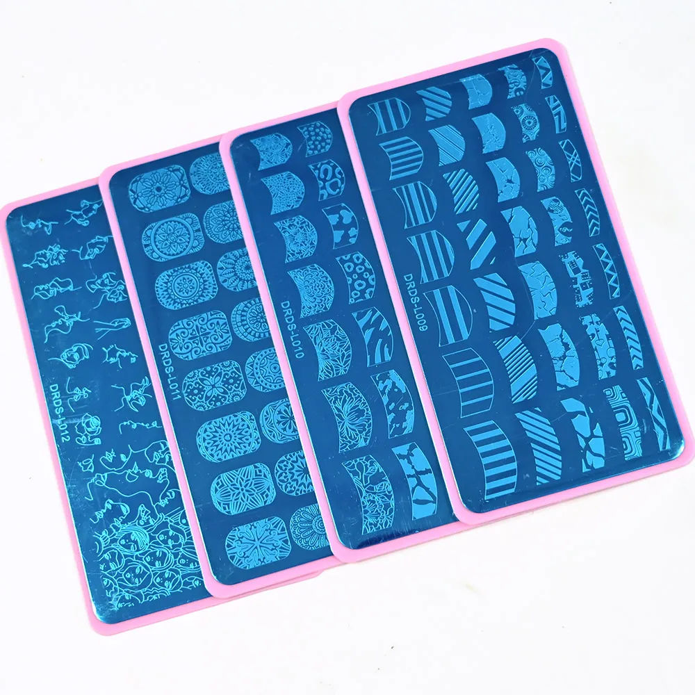 6X12cm Stainless Steel Nail Art Stamping Plate - DIY Nail Print Stencils