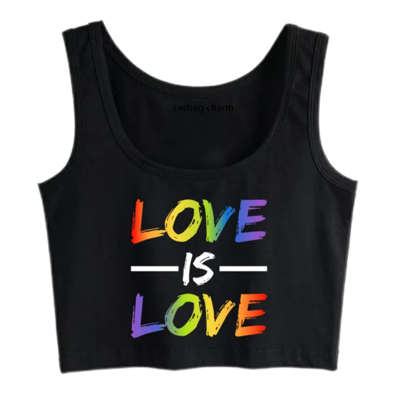 

Lasting Charm Lesbian Bisexual love is love Transgender Gay Emo Grunge Y2k Aesthetic Crop Top