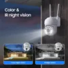 8MP WIFI Surveillance Camera Wireless IP Cameras Outdoor Auto Tracking Color Night Vision 8X Digital Zoom CCTV Security Monitor 4