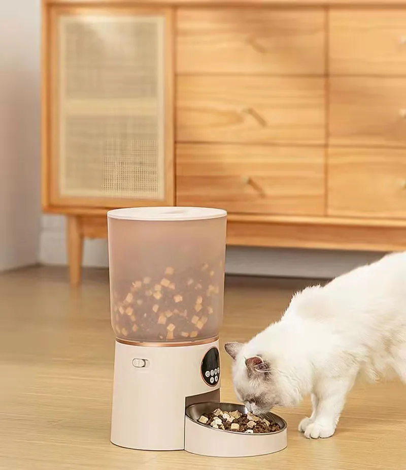 

Автоматическая кормушка для домашних животных, устройство для интеллектуального кормления кошек и собак с количественным контролем и таймером