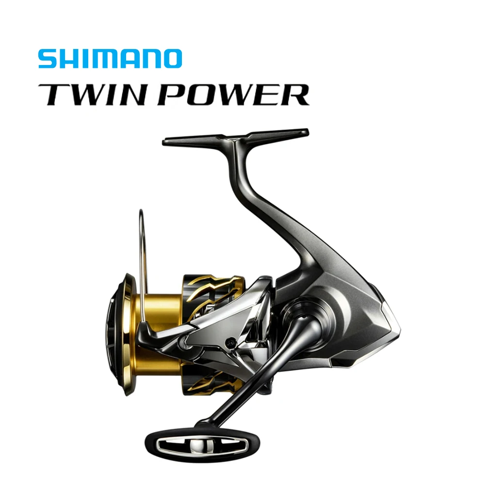 

SHIMANO Original 2022 Twin Power Spinning Fishing Reel 5.1-6.4:1 Max Drag 11KG 9+1BB Hagane Body/Gear SlientDrive S A-RB