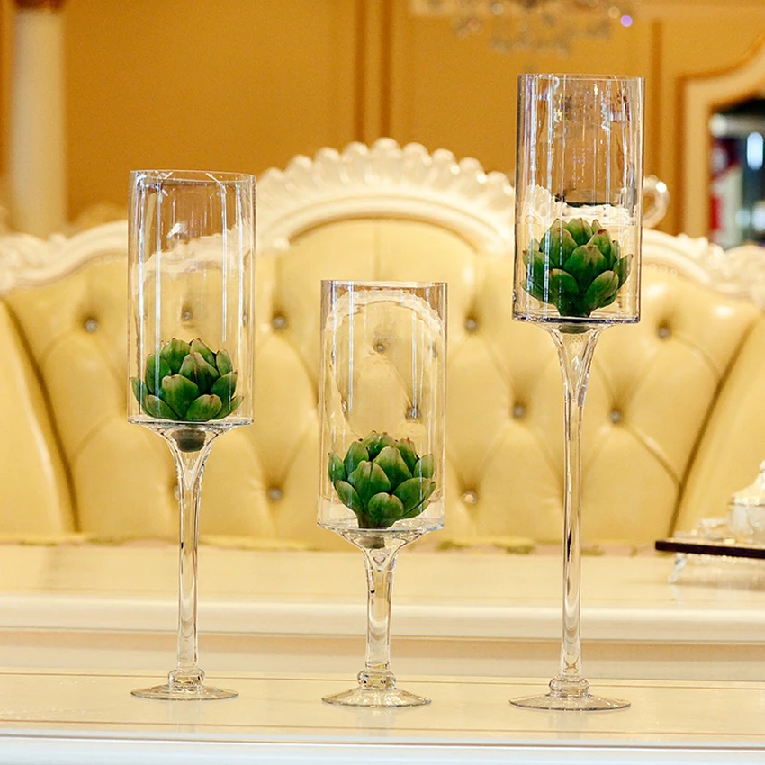 Clear Fashion Creative Champagne Cup Glass Vase Bottle Terrarium Hydroponic  Planter Pot Flower Diy Home Wedding Decor - Vases - AliExpress