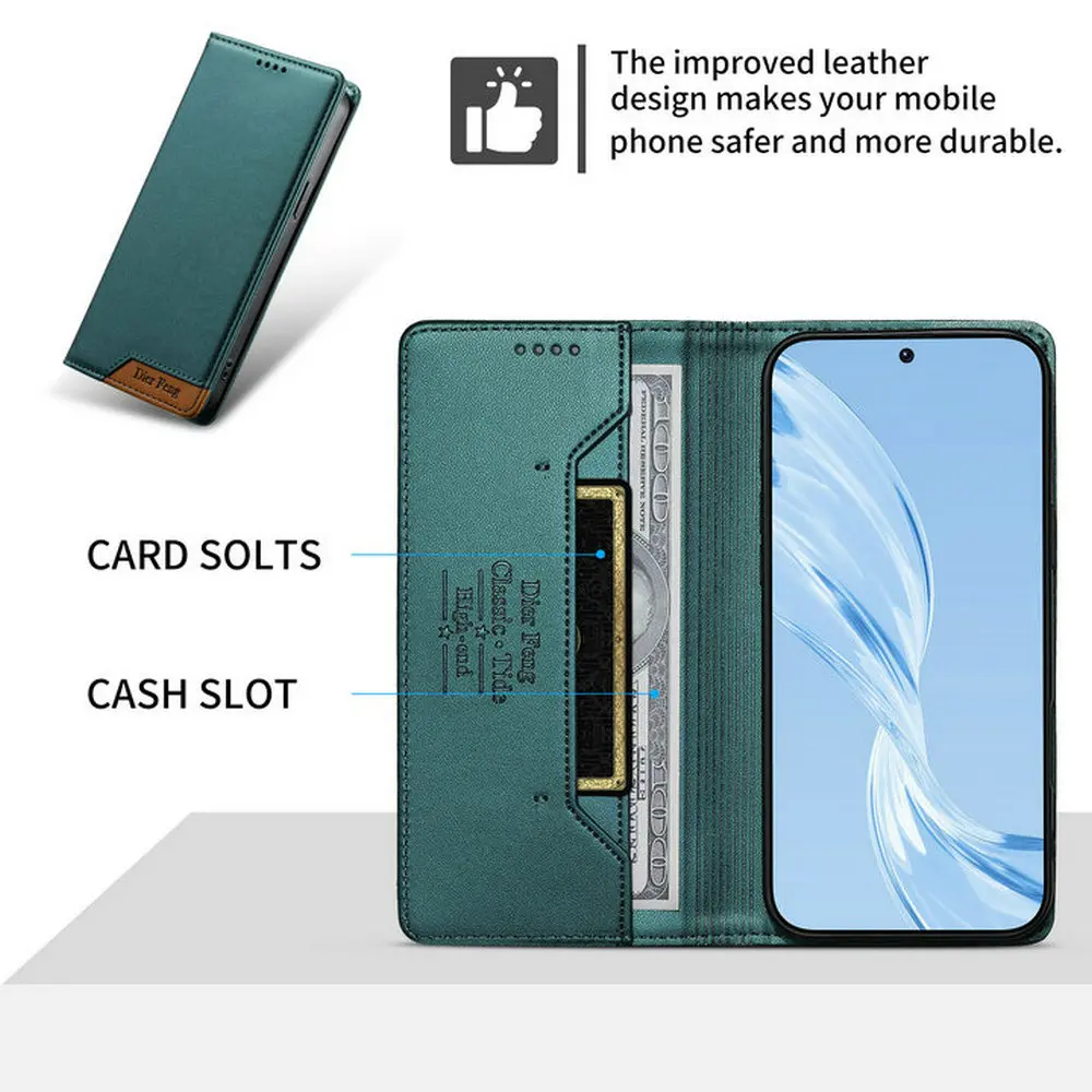 Enhanced Leather Magnetic Wallet Flip Case