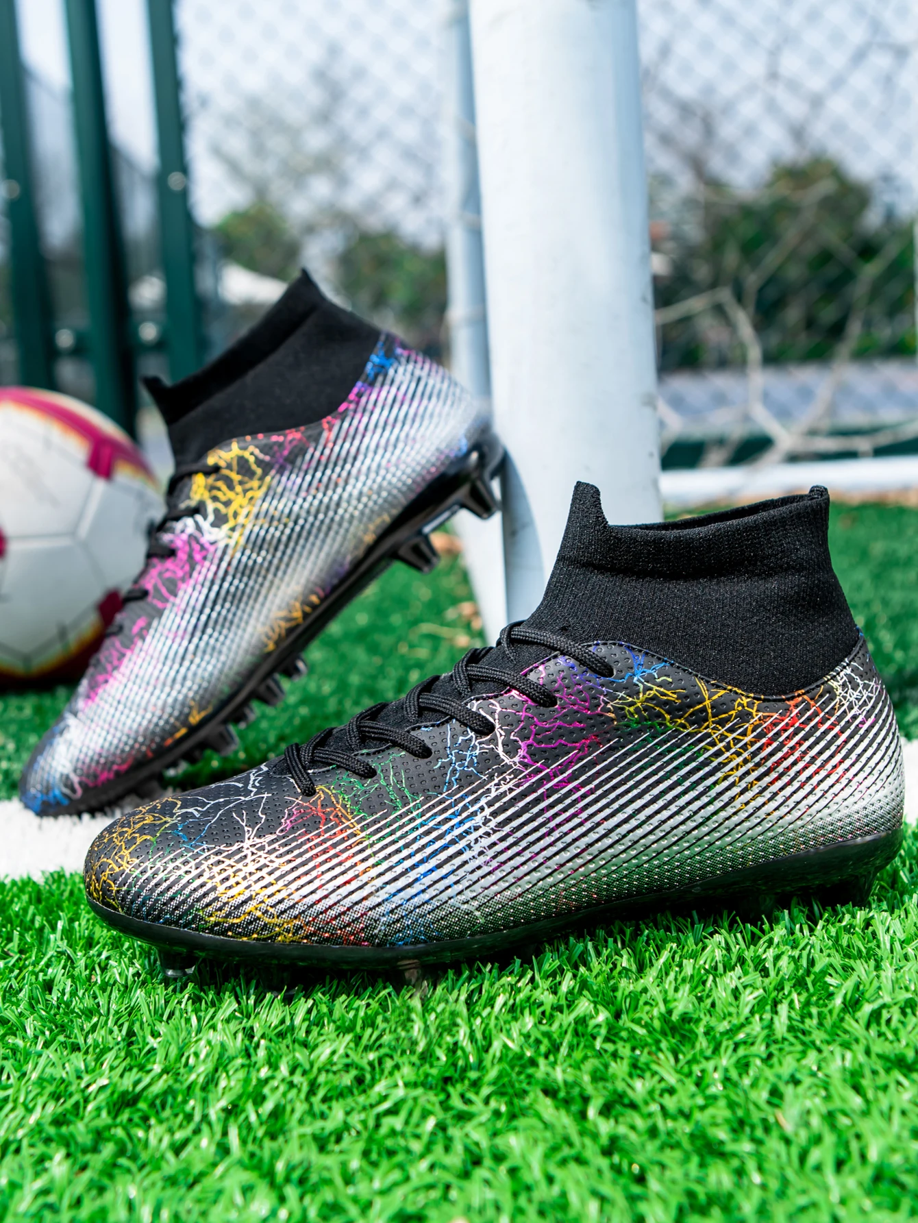 Men Kids Ankle Boots Children Fast Soccer Training Sneakers Outdoor Non Slip Male Football Cleats Shoes_voghion.com