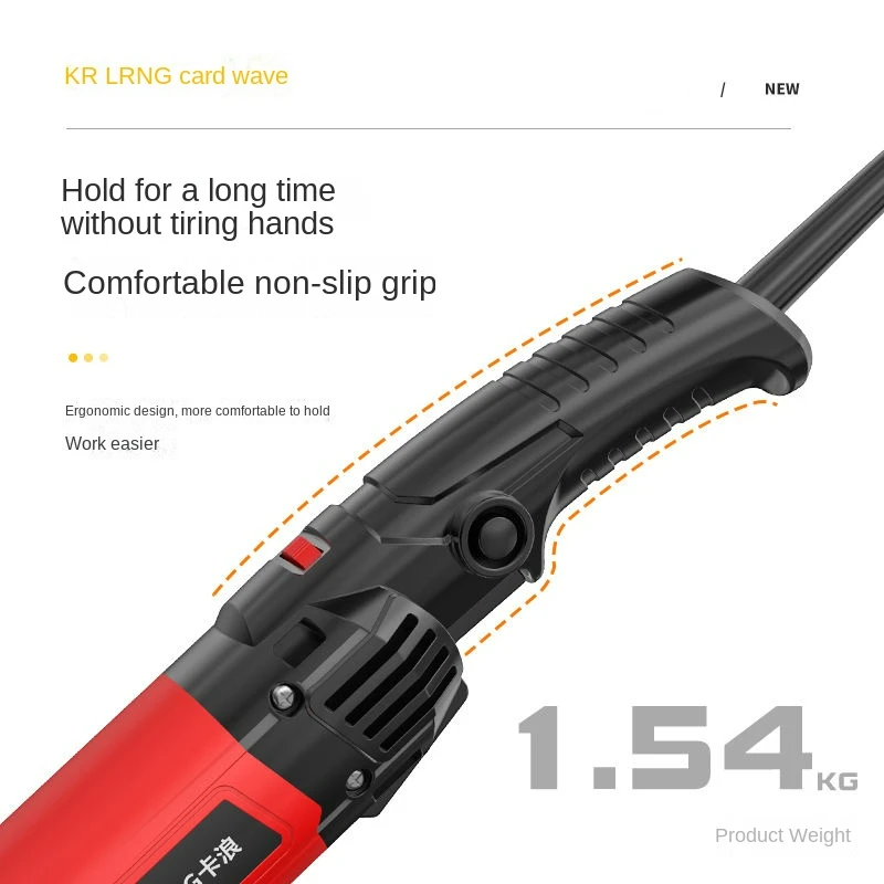 220V Electric Angle Grinder 100MM Real 6 Gears 3000-10000 RPM Tool Less Guard for Cutting Grinding Polishing Metal Power Tools