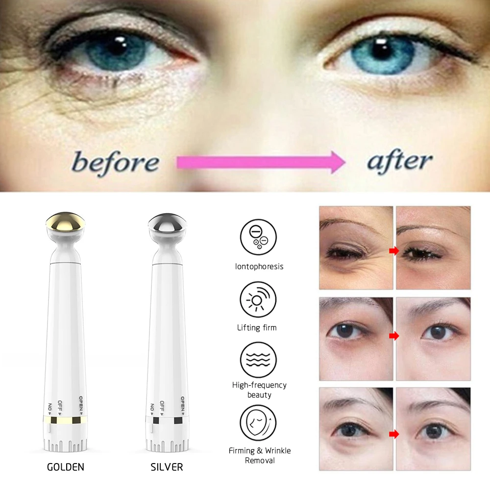 Mini Electric Vibration Eye Massager Anti-Ageing Wrinkle Dark Circle Pen Removal Rejuvenation Eye Massager skin care tools 6