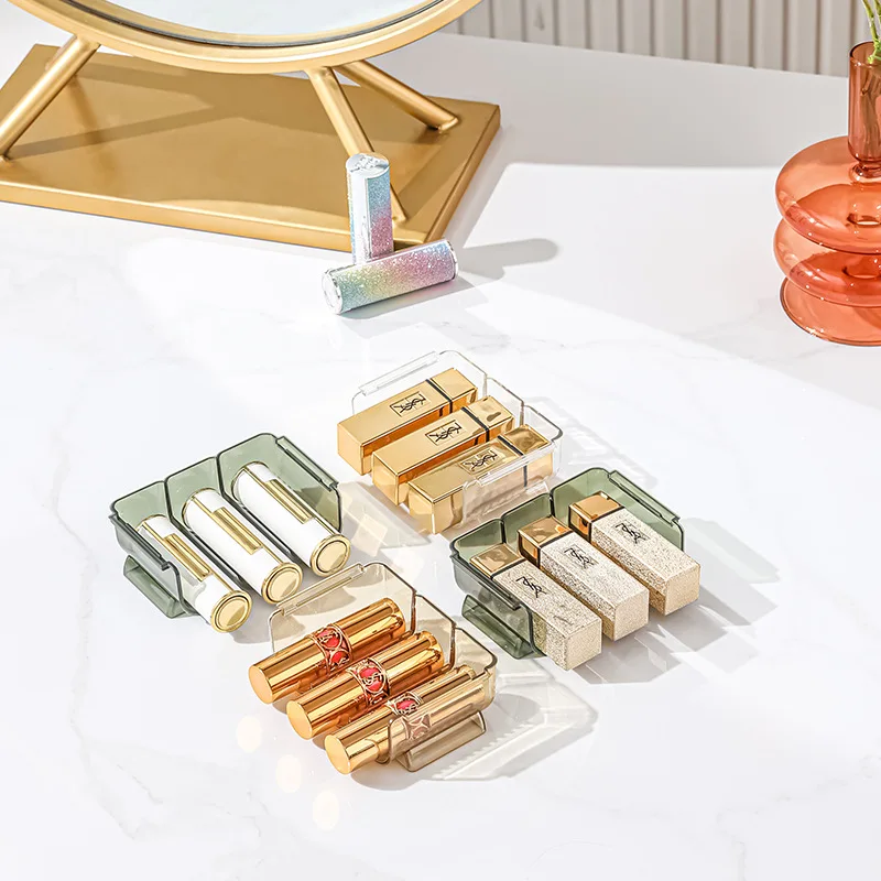 Fashion Lipstick Storage Box Cosmetic Jewelry Box Case Lipstick Display Stand Make Up Organizer Makeup Organizer Storage Case 5