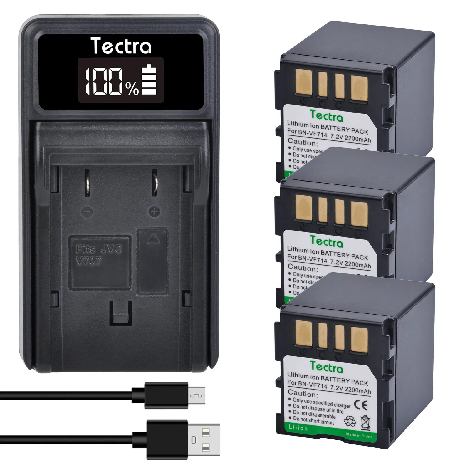 USB LCD BATTERY Charger for JVC BN-VF707/U BN-VF714/U BN-VF733/U GZ-MG24 GR-D239