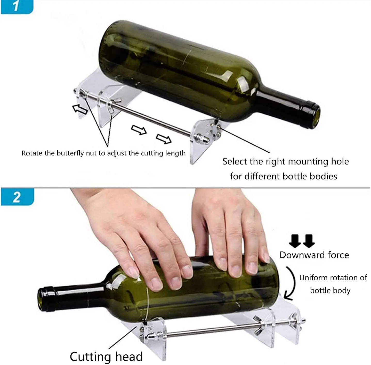 Glass Cutter DIY Cut Tool Professional For Bottles Cutting Machine Wine Beer With Screwdriver Self-Assembly