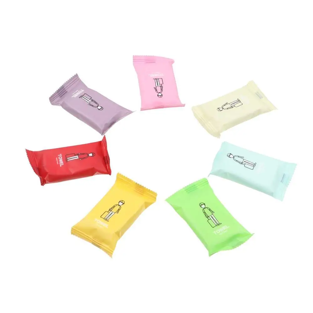 14Pcs Portable Compressed Towel Disposable Quick Drying Makeup Towel Pure Cotton Non-Woven Fabric Water Wet Wipe Travel