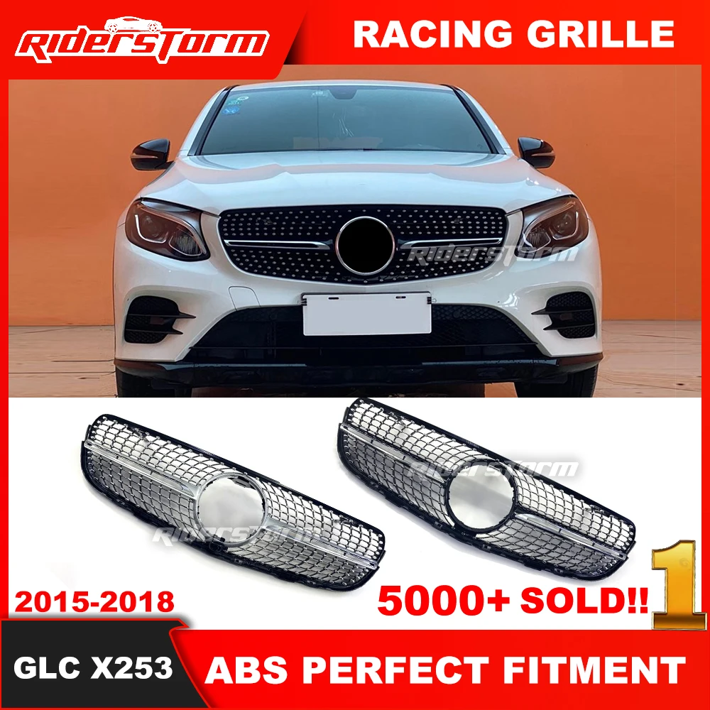 2015-19 MERCEDES GLC SUV x253 c253 COUPE AMG 43 GLC63 AMG Black Diamond  GRILLE EUR 146,60 - PicClick FR