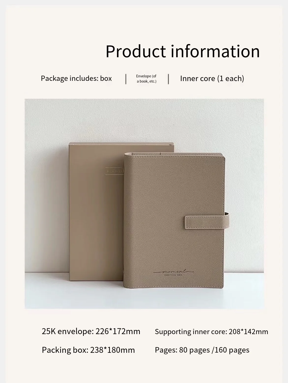 A5 바인더 Pu 가죽 노트북 저널 일기, 느슨한 잎 플래너, 하드 쉘 비즈니스 사무실 메모장, 문구류 맞춤형 금속 버클