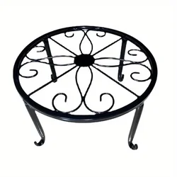 Heavy Duty Rustproof Iron Plant Stand - 24x13cm (4pc black)