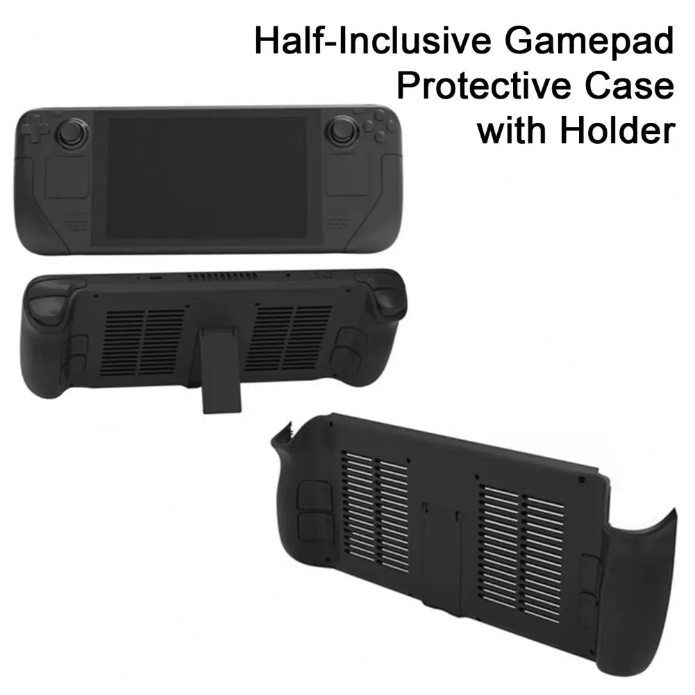 

Protector Cover Convenient Tight Fit Hardness Shell Heat Dissipation Design Dustproof Game Console Cover with Holder