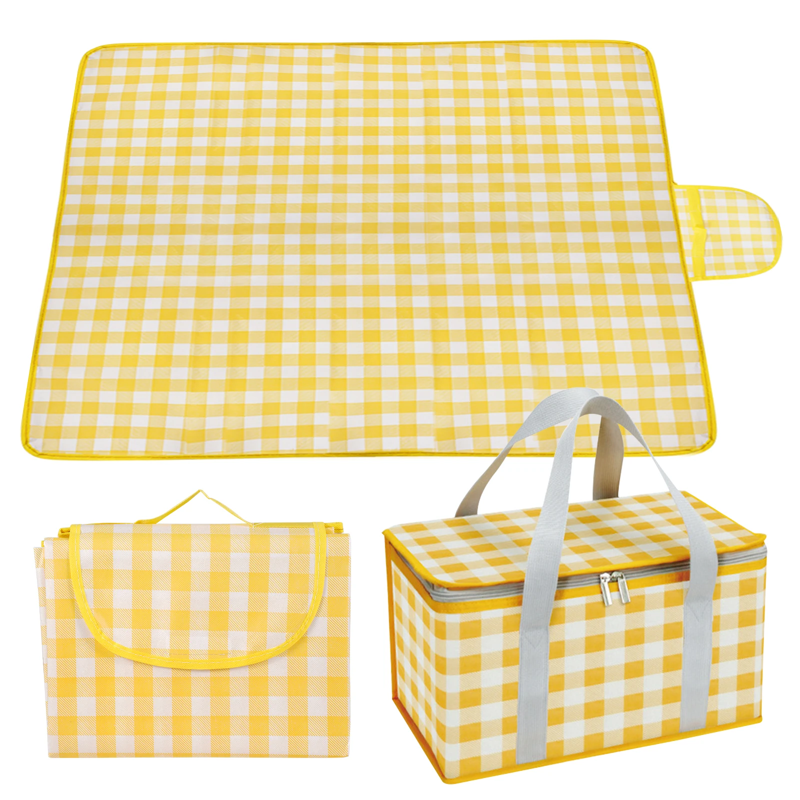 

Picnic Blanket Cool Bag Foldable Outdoor Blanket 200 x 200 CM, Cool Bag 35 x 20 x 20, Waterproof, Sand proof, Machine