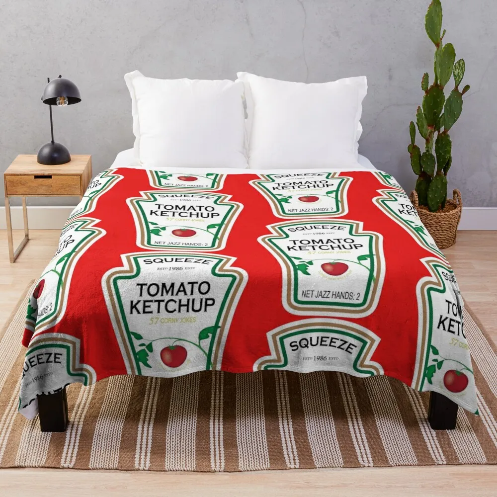 

Funny Ketchup Label Throw Blanket for sofa Travel Weighted Blankets