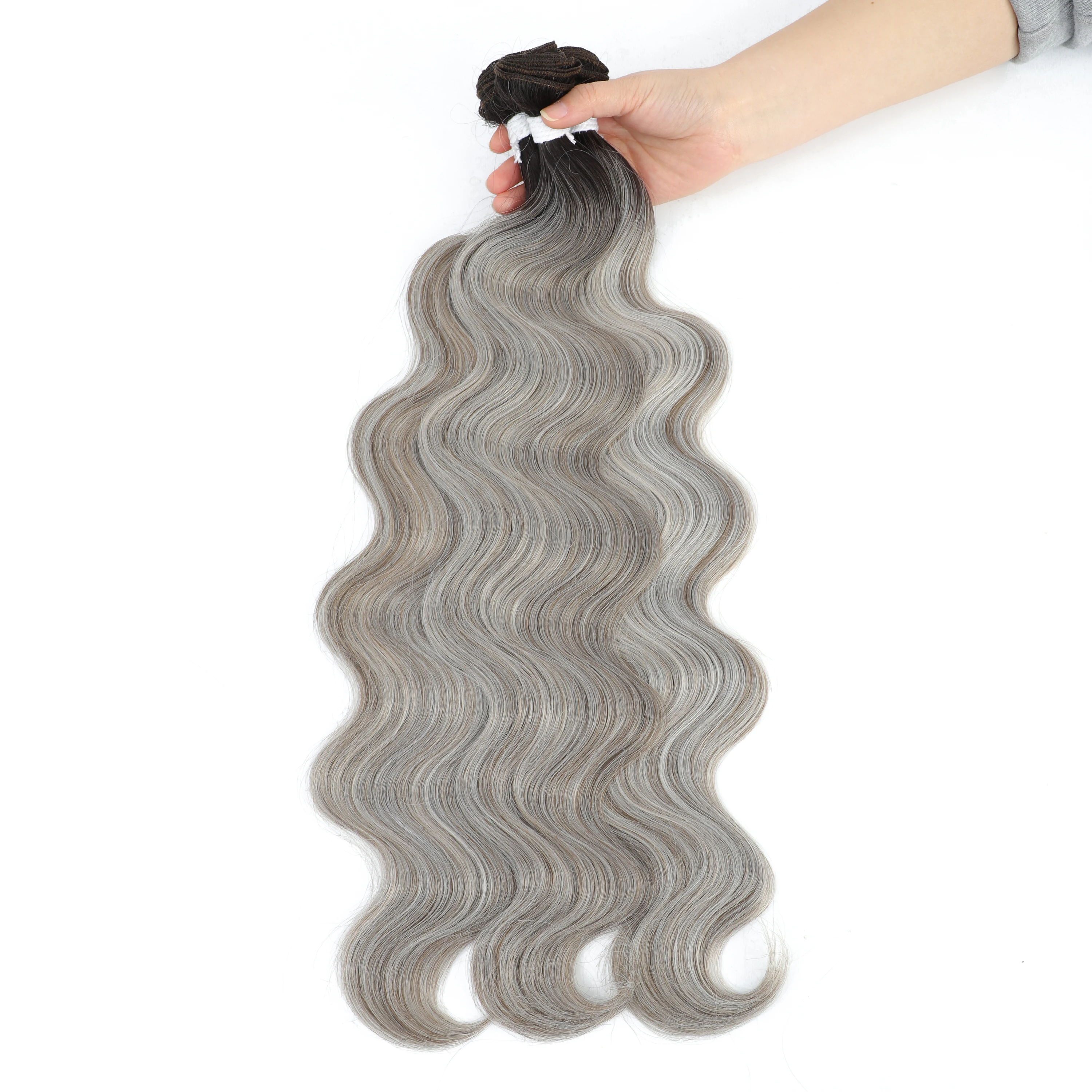 Hair Extensions Gladys Body Wave Hair Bundles 26 Inch Soft Synthetic Hair Weave Ombre Brown 613 Blonde 100g Loose Deep Wave Extensions