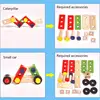 Educational Montessori Kids Toys Wooden Toolbox Pretend Play Set Children Nut Screw Assembly Simulation Carpenter Tool Puzzle 4