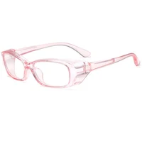 Women Side Shields Cute Safety Goggles Optical Prescription Myopia Glasses -0.5 -1.0 To -6.0 , Square reading +0.5 +1.0 To +6.0 2