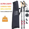 2PCS Climbing Stick трость Ultralight Trekking Poles Carbon Fiber or Aluminum Walking Stick Collapsible Mountaineering Hiking 2