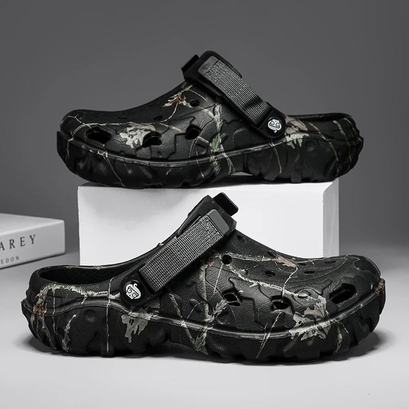 Sommer-Herren-Clogs, Sandalen, Haus- und Gartenschuhe, bequeme Herren- und Damen-Hausschuhe, rutschfeste Flip-Flop-Sandalen mit weicher Sohle, große Größe 46 47
