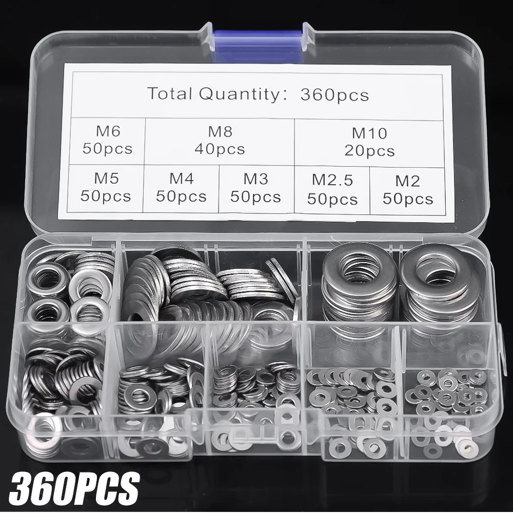Kurui Arandelas Planas De Acero Inoxidable De 1/2, (60 Pieza | Cuotas Sin Interés