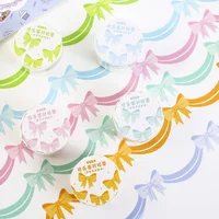 MOHAMM 1 Roll Assorted Color Bow-knot Shaped Tape for Party Art Crafts Notebook Diary Pages Decoration DIY Planners 1
