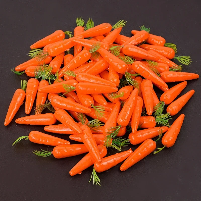 Easter Decoration Simulation Carrot 10/20/50Pcs for food model,food photography props,kitchen food toys,vegetable ornaments