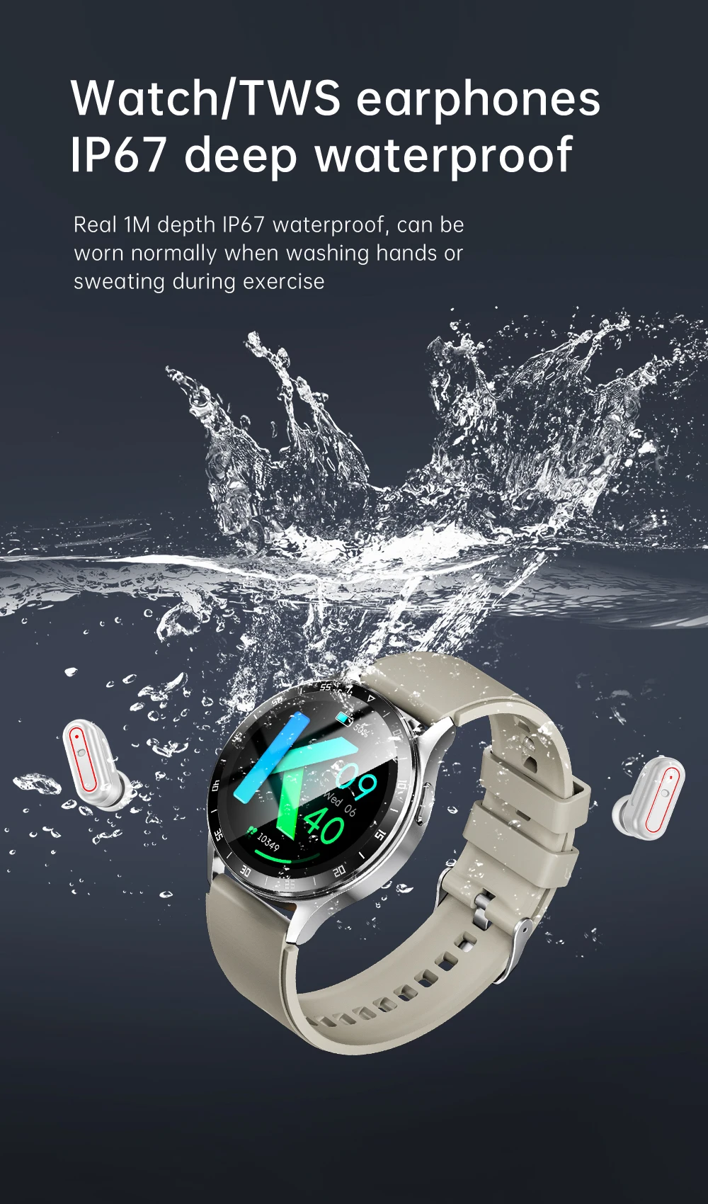 GEJIAN X10 Ʈ ġ, TWS 2-in-1    ̾ ȭ, ǰ  ,  Ʈ ġ