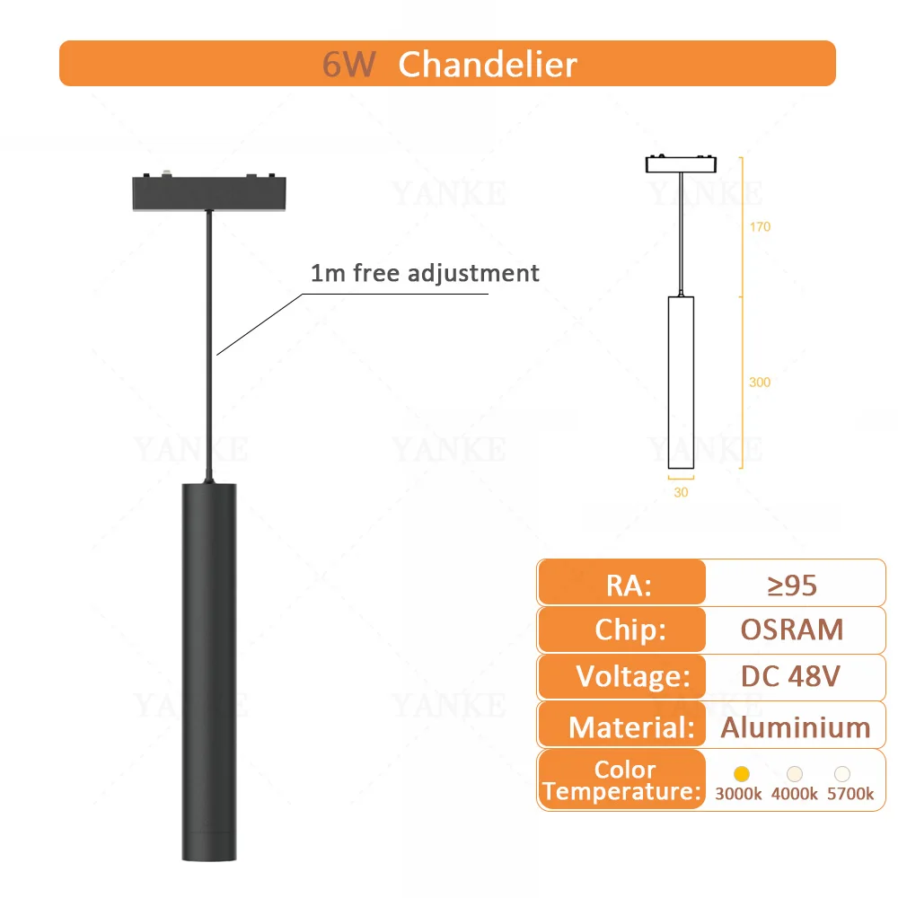 ตัวเลือกสินค้า ไฟราง LED แม่เหล็ก 6 มม. ทันสมัย ปลอดภัย ติดตั้งง่าย