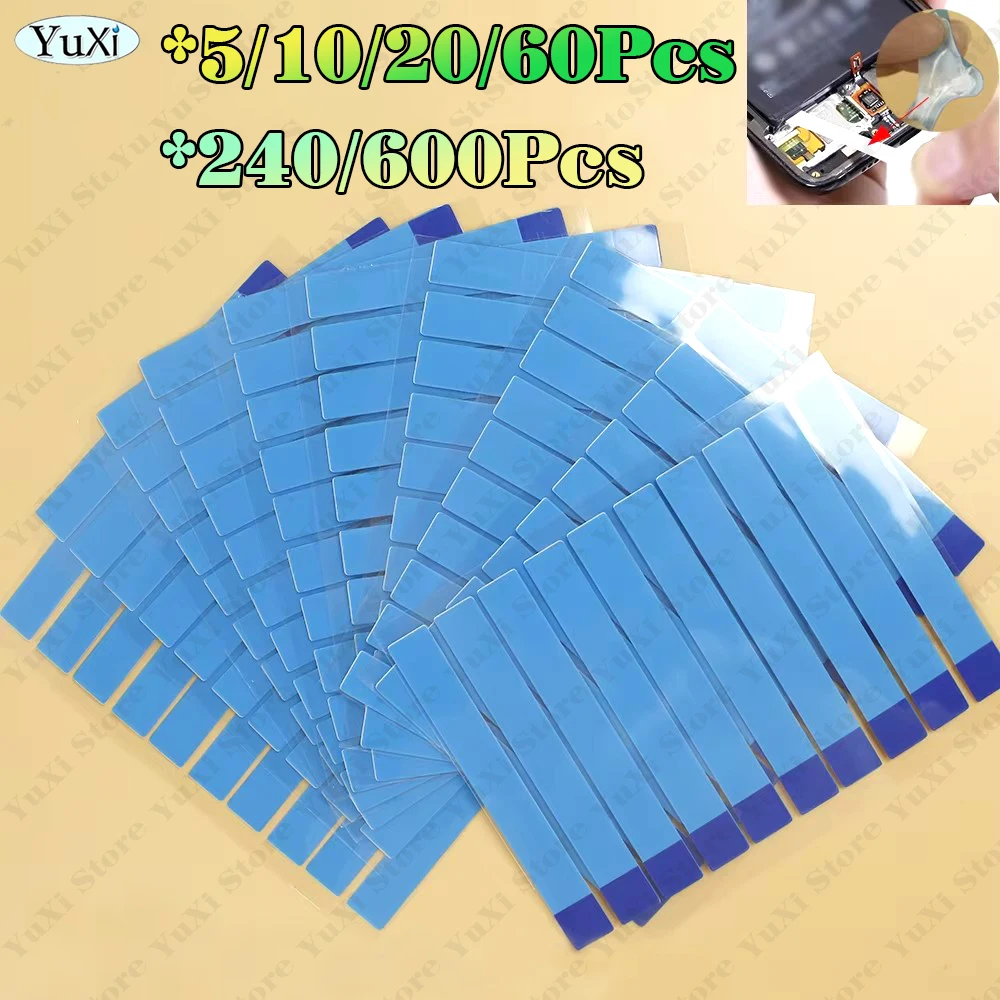 5-600Pcs 배터리 접착 스티커 쉽게 뽑을 수 있는 트랙리스 테이프 스트립 휴대폰용 양면 테이프 범용 배터리 스틱