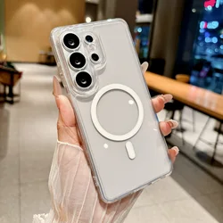 Magnetic Clear Hard Case with Wireless Charging Compatibility - A54 5G (Clear)
