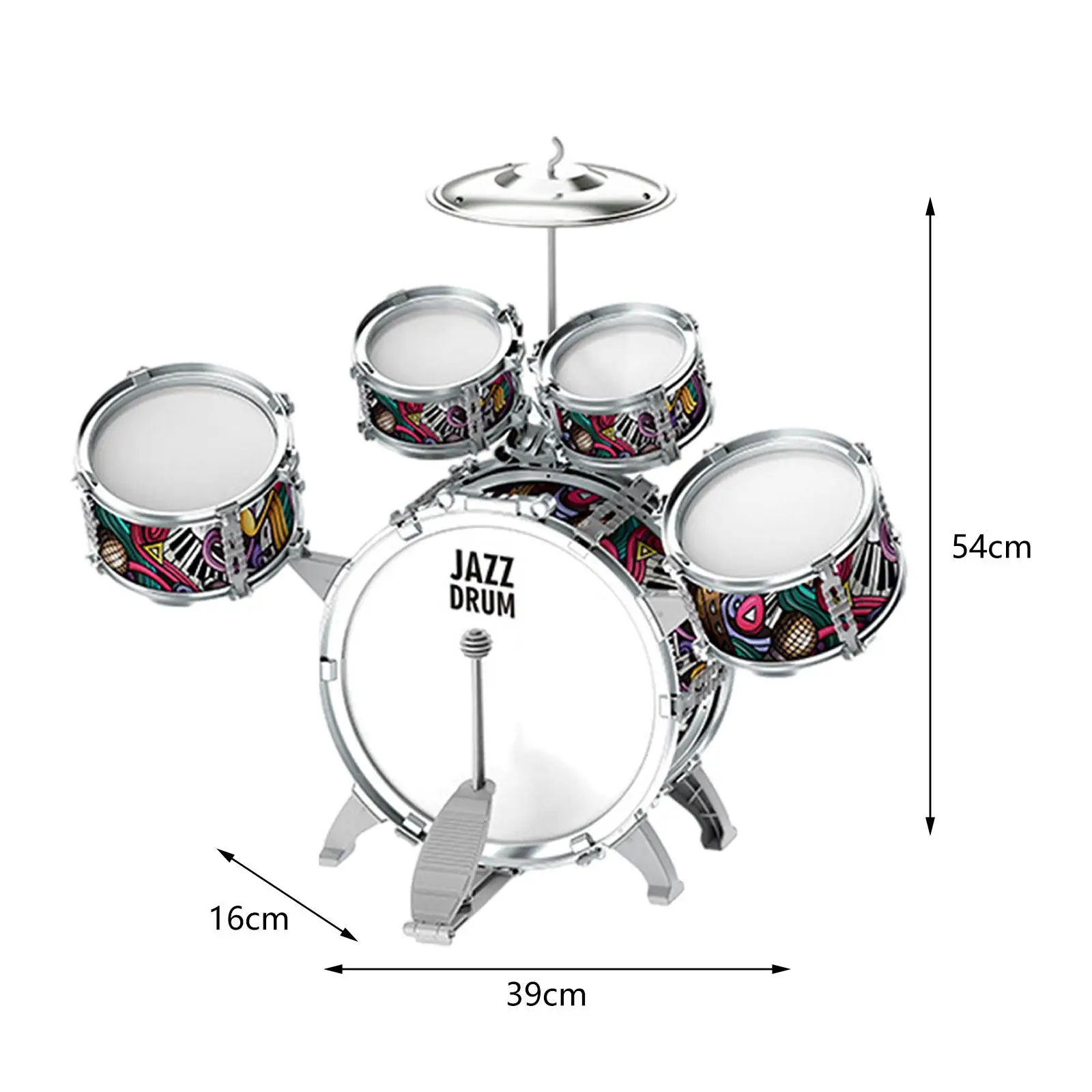 Beginners Kids Drum Set Development Toy for Boys Girls Kindergarten Concert