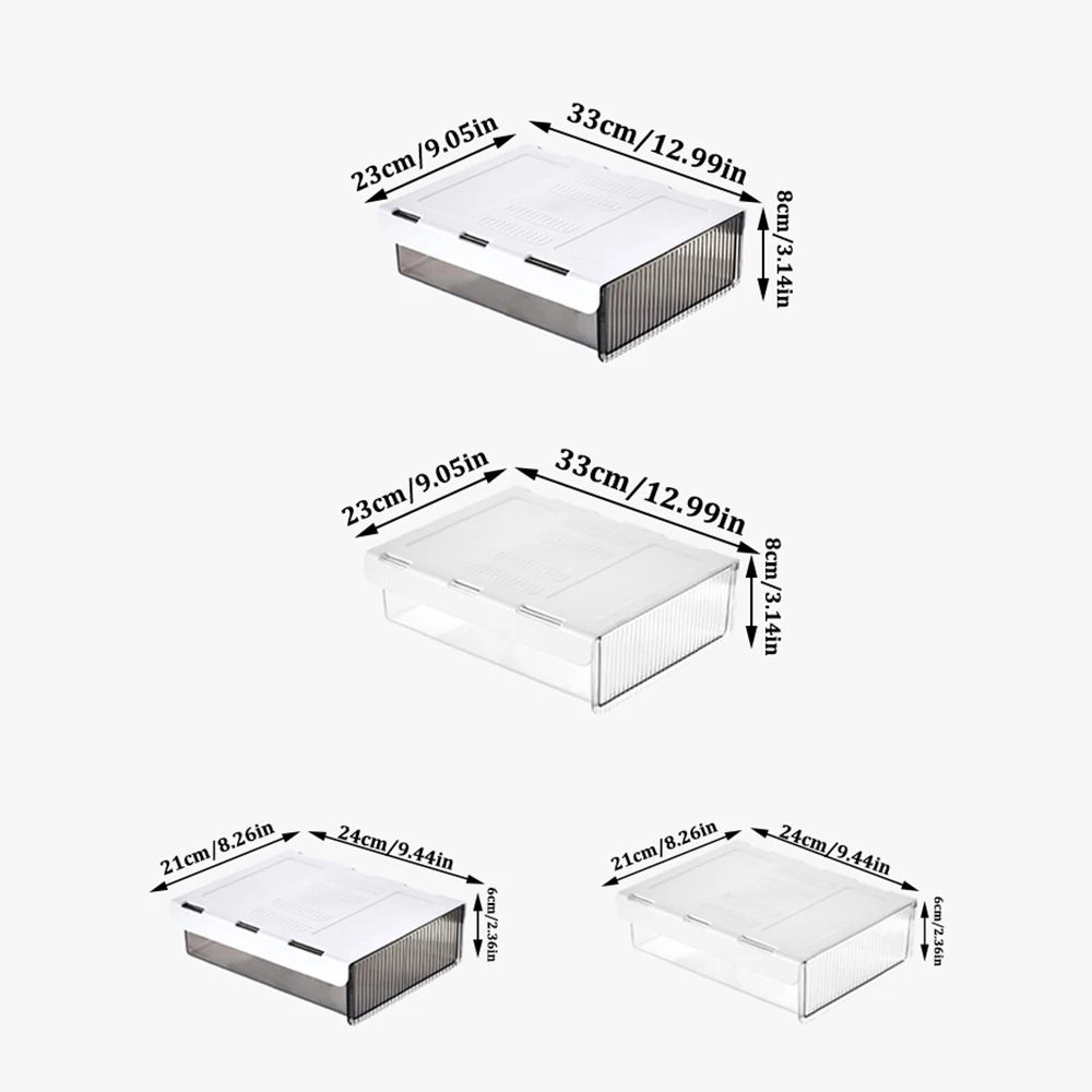 Storage Box Under Desk Storage Rack Office Bedroom Desk Stationery Invisible Drawer