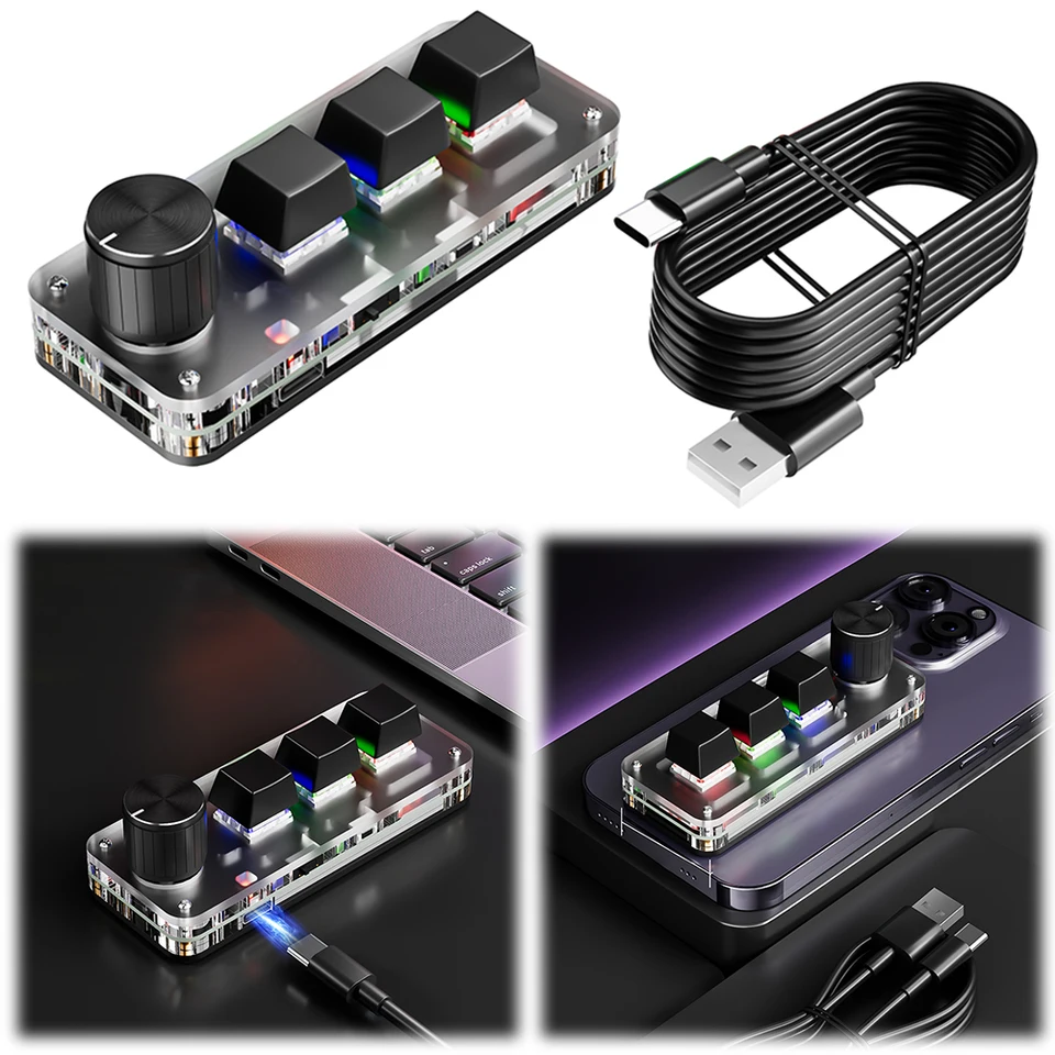 Mini Bluetooth Mechanical Keyboard Programmable and Customizable