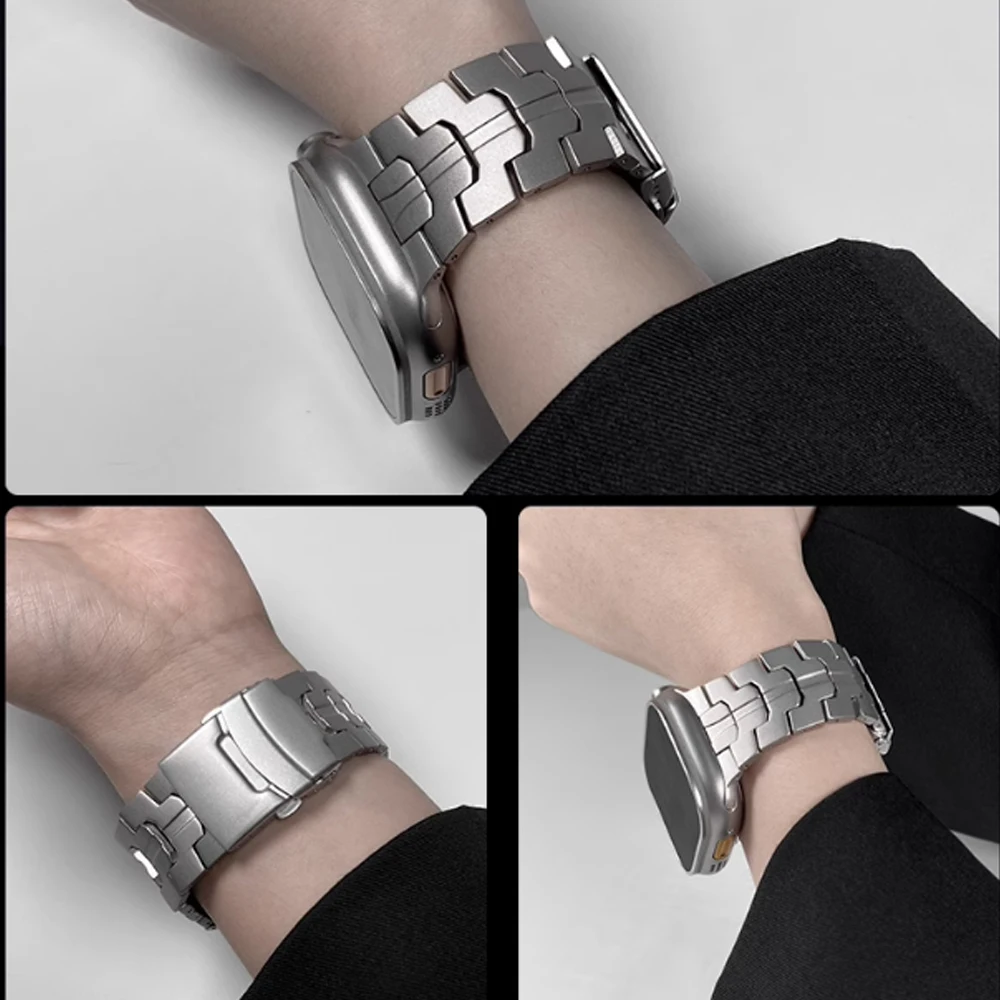 Titanium Strap for Apple Watch Ultra 49mm Band 44mm 42mm 40mm 45mm 69g Titanium Bracelet Watchband for iWatch 8 7 6 SE 5 4 3 2