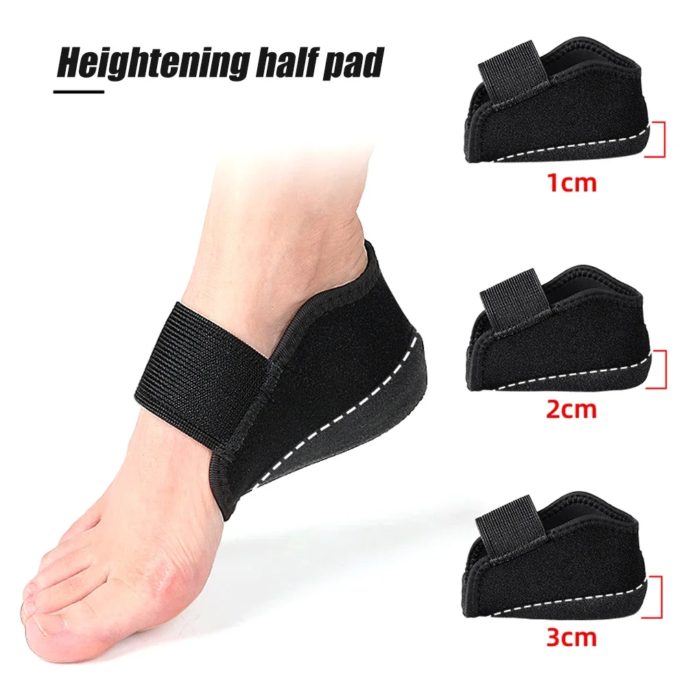 Shoe Insoles 1Pair Invisible Height Increase Silicone Socks Gel Heel Pads Orthopedic Arch Support Heel Cushion Soles Insole Foot Massage