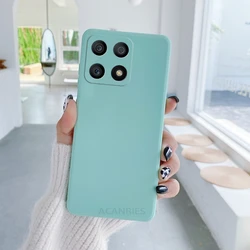 Premium Liquid Silicone Matte Soft Cover for Honor 200 lite (Cyan)
