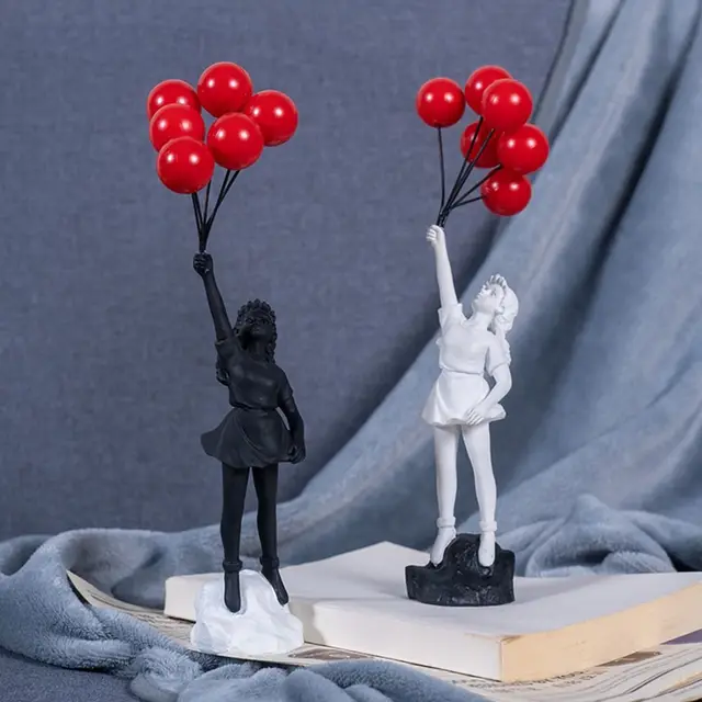 Statue de lanceur de fleurs intérieure en résine, sculpture Banksy FigAuckland, décor de bureau à la maison, collection d'art incroyable 2