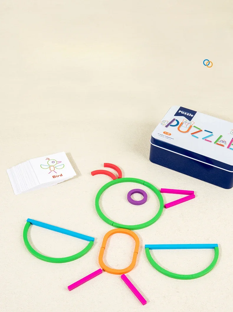 Wooden Logical Thinking Creativity Training Puzzle Game Sticks for Children - Educational Fun Hands-On Toy for Early Learning 6