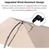 9x12 FT Cantilever Umbrella with Base & Cover Outdoor Aluminum Rectangle Offset Umbrellas for Deck Yard (Champagne, 4