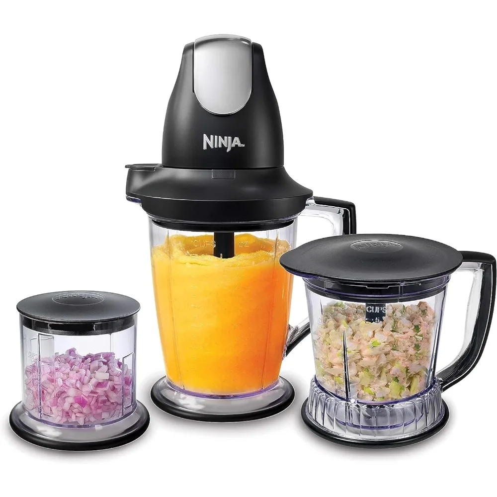 Blender/Food Processor with 450-Watt Base, 48oz Pitcher, 16oz Chopper Bowl, and 40oz Processor Bowl for Shakes