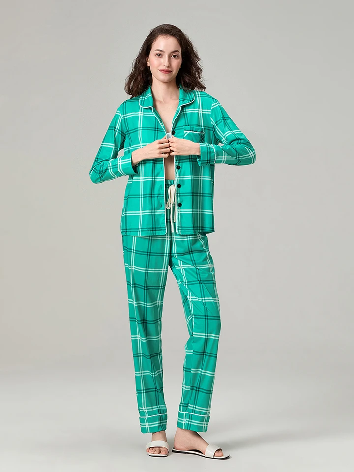 Matching Family Christmas Pajamas Set Long Sleeve Pants