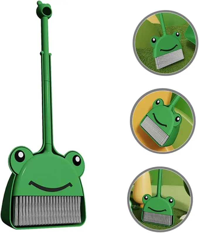 Set Mini Broom Dustpan Home Kitchen Sweeping for Kids