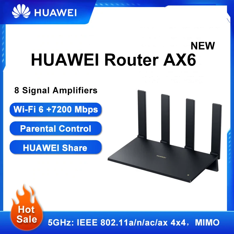 

Новый продукт Huawei WiFi AX6 WiFi роутер двухдиапазонный Wi-Fi 6 + 7200 Мбит/с 4k QAM 8-канальный сигнал беспроводной роутер 2,4G 5 ГГц