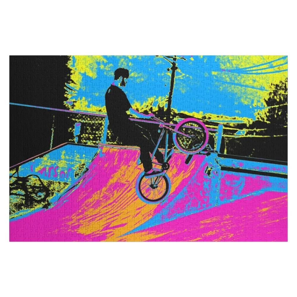 

Riding the Ramp - BMX Bike Rider Jigsaw Puzzle Jigsaw Custom Photo Puzzle