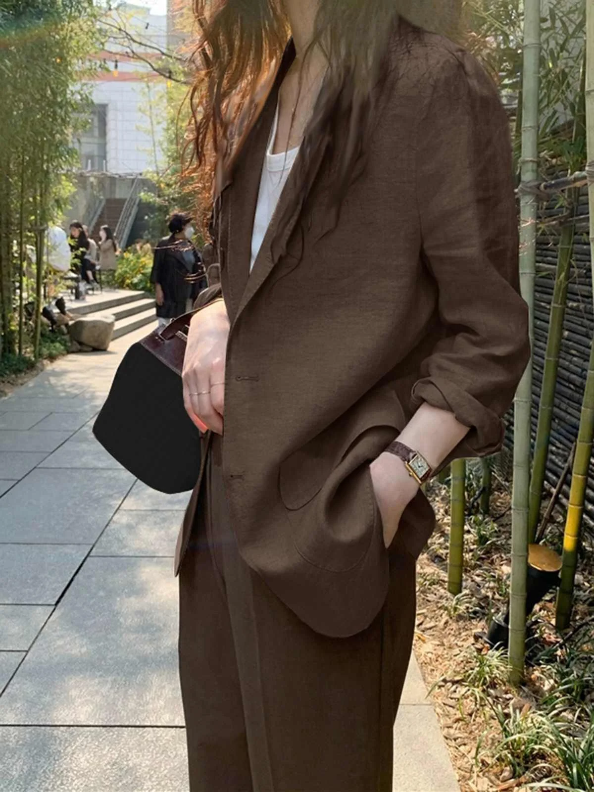 Blazer Donna In Velluto Slim Fit Con Risvolto Dentellato – Giacca Elegante Per Ufficio, Lavoro E Autunno Inverno, Taglia Comoda